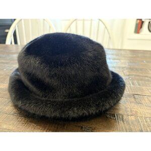 Steve Madden Faux Fur Bucket Hat Black One Size